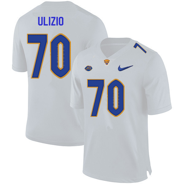 Men #70 Nolan Ulizio Pitt Panthers College Football Jerseys Sale-White - Click Image to Close